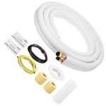 1 SET 10 Ft 1/4" 3/8" OD Mini Split Line Set with PE Insulated and Wired