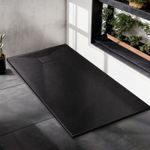 Bathroom Shower Tray Square/Rectangle Black Walk In Shower Tray Free Waste
