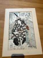 Original Edo Japanese Woodblock Print,Utagawa Kunisada(Toyokuni III) Samurai