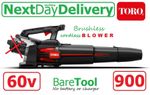 BARE TOOL TORO MAX 60V Cordless Brushless Garden BLOWER 51900T 9310317989877