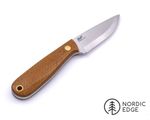 Brisa Necker Knife, Mustard Micarta, Scandi Grind - Nordic Edge Knifemaking