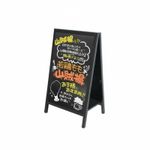 Double-Sided Wooden Blackboard Japanese Design Freestanding Chalkboard Easel