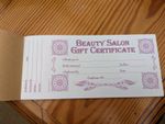 Gift Voucher/Certificate Booklet For Nails And Beauty Salon