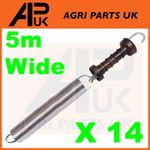 14 x Heavy Duty Electric Fence Gate Handle with 5m Spring Poly Insulator Kit NEW