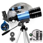 30070 Telescope 15-150X W/ Tripod Phone Adapter for Moon Watching Beginner Gift