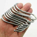 10PCS Stainless Steel S Hooks Kitchen Meat Pan Utensil Clothes Hanger Hanging UK