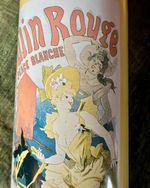 Vintage French Moulin Rouge Tin Canister ~ Yellow~ Paris Can-Can ~Belle Époque