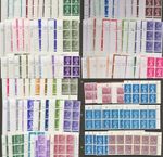 1971 Machin Cylinder Block Collection of 100 Different Cylinder Blocks Stamps