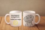 Rhodesian Ridgeback - ceramic cup, mug "Makes me happy",UK