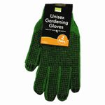 2 PAIR MENS LADIES OUTDOOR GARDENING GLOVES GARDEN RUBBER EASY GRIP COTTON WORK
