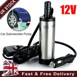 Car DC 12V Submersible Pump Water Oil Diesel Fuel Transfer Cigarette Plug 38mm