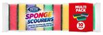 50 Multicoloured Sponge Scourers Great Quality Pads Dish Cleaning Washing Up New
