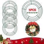 5 Iron Wire Frame Rings For Xmas Door Wreath Making Craft DIY Holiday Wedding UK
