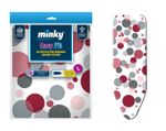 Minky Easy Fit 122x38cm Replacement Ironing Board Cover + Board Clips Bundle New