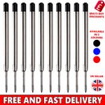 10 x Ballpoint Pen Refills Parker Cross Compatible Ink Refills BLACK/BLUE/RED