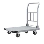 Foldable Platform Trolley Reinforced Frame Heavy Duty Push Trolley for Moving