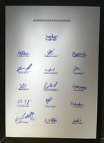 2023 AUSTRALIA cricket u19 tour of ENGLAND teamsheet fully signed (RARE)