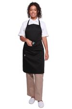 Americano Bib Apron Black Unisex for Waitstaff Baristas Bartenders Home Cooks
