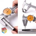0-150mm Dial Caliper - Stainless Steel Precision Vernier Gauge, Shock-Proof