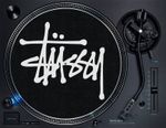 Stussy Graffiti Hip Hop Streetwear Black 12" Turntable DJ Slipmat Vinyl Technics