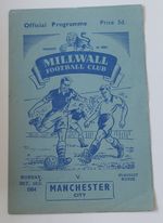 Millwall  v Manchester City - 18 October 1954 - Friendly - Floodlit Match