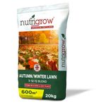 AUTUMN WINTER LAWN FERTILISER 3-12-12 MAKE GRASS GROW NITROGEN NPK 20KG 600m²