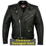 Leather Brando Motorbike Jacket Marlon Biker Motorcycle With Genuine CE Armour
