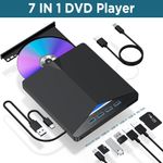 External CD/DVD Drive USB 3.0 Fast Read/Write for Laptop Windows 11/10/8/7 Mac