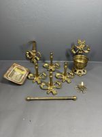 SRG Japan Brass Bathroom Accessories Towel Bar Hooks Soap Dish Holder Set