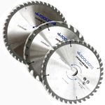 Circular Saw Blades. Three 235mm TCT Saw Disc Blades 24, 40, 48 teeth 30mm Bore