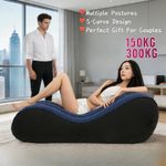 Inflatable Couch Sofa Blow Up Lounger S-Shaped Air Chair Indoor Outdoor