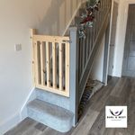 Bespoke Wooden Stair Gate, Baby Pet gate, (Made to measure) with fitting kit