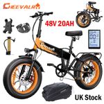 Cheevalry CF1000 Electric Dirt Bike Folding 48V 20AH 20*4" E-Mountain Bike 150KM