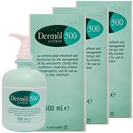 Dermol 500 Lotion - Moisturiser, Soap Substitute, Emollient - 500ml x 3 PACK