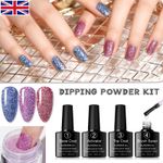 Nail Dipping Powder Holographic SET Fast Dry 7 piece Gift Nails Starter Kit Holo
