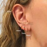 Women Hypoallergenic 925 Sterling Silver Huggie Cartilage Sleepers Hoop Earrings