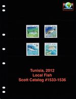 $5.50 Scott Value - 2012 TUNISIA Fish North Africa scarcer CV MNH NH UMM