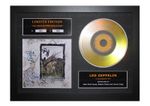 Led Zeppelin Signed Gold Disc Album Ltd Edition Framed Picture Memorabilia