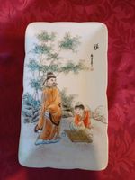 Unusual Chinese Republic Period Hand Painted Rectangular Dish