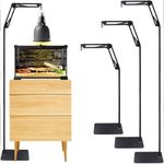 Adjustable Height Reptile Floor Lamp Stand Hanging Bracket for Lizard Heat Light