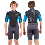 Gul Response 3/2mm Junior Shortie Wetsuit - Grey Blue - L