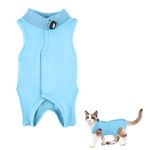 Amexo Cat Surgery Recovery Suit Cat After Surgery Bodysuit for Abdominal Wounds 