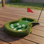 Pool Golf Game Realistic Turf Feel Floating Chipping Green Shock Absorbing