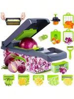 16-in-1 Vegetable Chopper Slicer Dicer Grater with Storage Box Kitchen Tool-UK