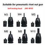 Pneumatic Rivet Nut Gun M3/4/5/6/8/10 Pull Setter Air Rivets Nut Self-lock Head