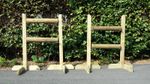 Two Pairs of 120cm (4ft) Show Jump Training Wings with 4 pairs of Jump Cups