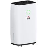 HOMCOM 20L/Day Portable Quiet Dehumidifier for Home, Electric Air De-Humidifier