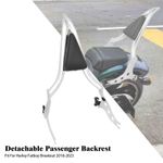 Chrome One-Piece Passenger Backrest Sissy Bar For Harley Breakout Fat Boy 18-25