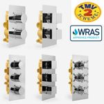 Chrome Bathroom Concealed Valve WRAS 1 /2 / 3 WAY Round Square Cross Thermostati