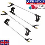 4 X LONG REACH GRABBER REACHER LITTER PICKER HELPING HAND HELD PICK UP TOOL